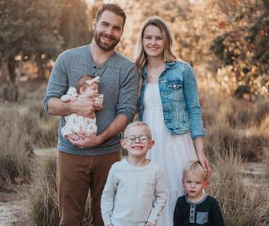 Spencer and Ellie with newly adopted daughter